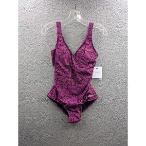 NWT Dolfin Aquashape Womens Moderate Ruched Front One Piece Swimsuit sz 6